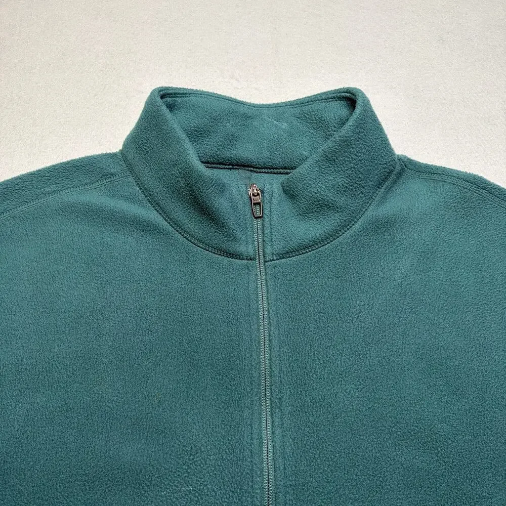 Lululemon Fleece Pullover Mens L Green Half Zip Relaxed Fit Pockets Soft Warm